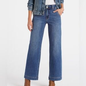 JUDY BLUE Baylor High Rise Button Detail Wide Leg Jean Size 3/26 NWT STITCH FIX